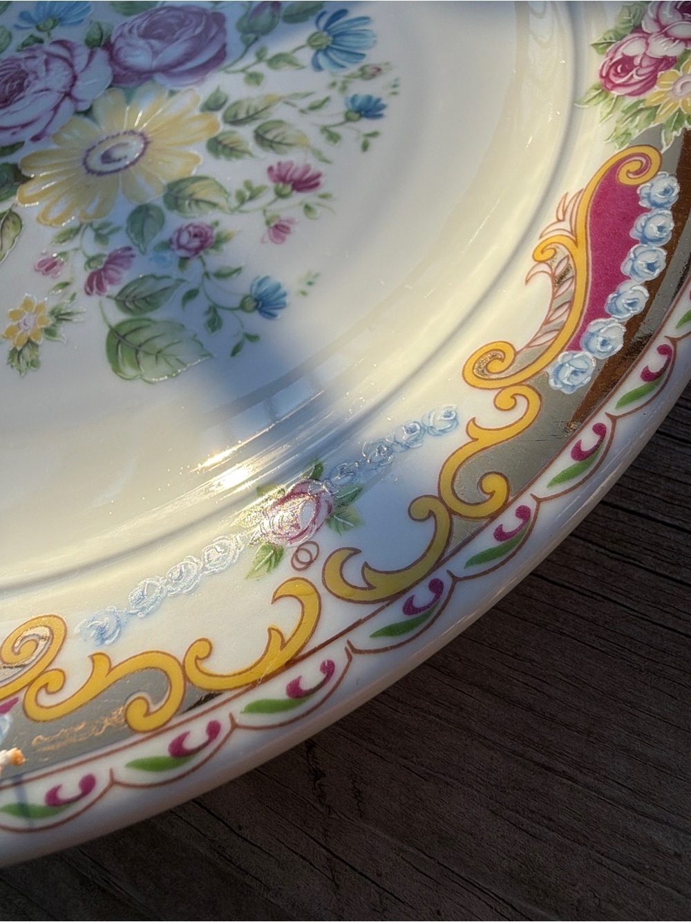 Vintage Limoges France “Bonbon” Floral Serving Bowl Plate Hand Decorated - Picture 6 of 13